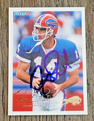 FRANK REICH Signed 1994 Fleer #47 Buffalo Bills Card Autograph - Image 1 of 2