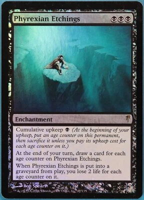 Phyrexian Etchings FOIL Coldsnap NM Black Rare MAGIC CARD (ID# 255007) ABUGames - Image 1 of 2