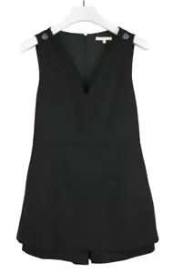 Maje Irisa Strampler Damen (Eu) 42 Ärmellos Skort Overall Taschen Schwarz - Bild 1 von 12