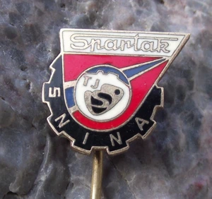 Antique MFK TJ Spartak Snina Czechoslovakia Football Soccer Club Fan Pin Badge - Picture 1 of 2