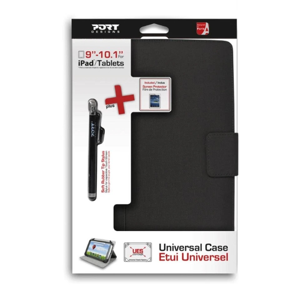 Port Designs Phoenix IV Portfolio Cover Sleeve For 10 inch Tablet Black 501663 - Image 1 of 4
