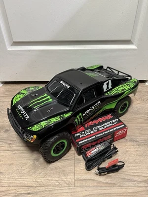 Traxxas Slash 2wd Monster Energy With OBA XL-5 1/10 SCT And Charger Rc Rustler - Image 1 of 4