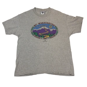 Vintage 1997 Mt Washington 37th Road Race Single Stitch Gray T-Shirt Large USA - Picture 1 of 10