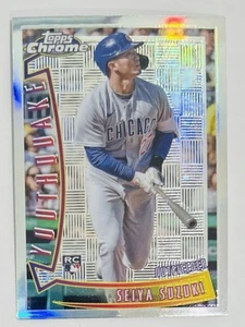 2022 Topps Chrome Refractor Seiya Suzuki RC Youthquake Baseball Card - Picture 1 of 2