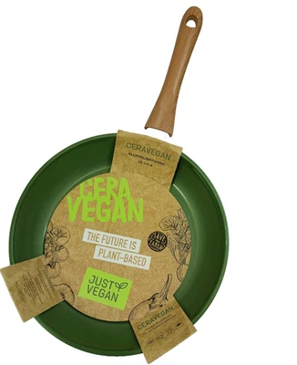 JUST VEGAN. Ceravegan Aluminium-Pfanne. 28cm. Für alle Herdarten geeignet. Neu.