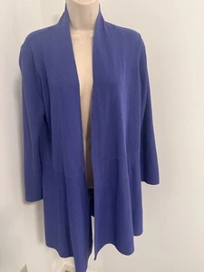 Anne Klein Damen lila vorne offen Schößchen Long Strickjacke Größe L - Bild 1 von 3