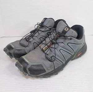 Scarpe da Trail Running Uomo Salomon Speedcross 4 Grigio Nero Taglia 10 407409 Sneakers - Foto 1 di 9