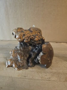 Knot Burl Wood 5x4 SculptureArt Stand Base Display as Found Broke Glass Dowel - Picture 1 of 13