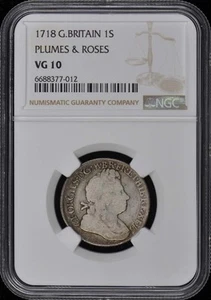 1718 G.BRITAIN ESC-1165 PLUMES & ROSES 1S NGC VG10 - Picture 1 of 2
