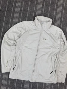 Vintage Oakley Jacket Mens Small Khaki Lightweight Full Zip Vtg Y2K Softwear - Picture 1 of 17