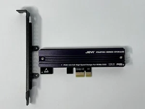 JEYI M.2 NVME to PCIe x1 Adapter w/ Aluminum Heatsink for M Key SSD Card New - Picture 1 of 6