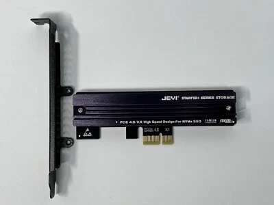 JEYI M.2 NVME to PCIe x1 Adapter w/ Aluminum Heatsink for M Key SSD Card New - Image 1 of 4