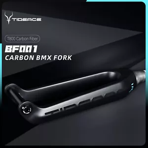 T800 20er Vollcarbon Fiber BMX Freestyle Fahrrad Vordergabel 100*20mm BMX Gabel OEM - Bild 1 von 6