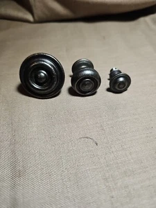 Ethan Allen 3pc  Hardware Bronz Dresser Drawer Pulls - Picture 1 of 10