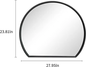 28 Inch round Hanging Mirror, Half Circle Mirror, Decorative Large Wall Mirro... - Picture 1 of 9