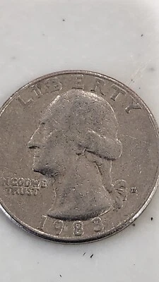 1983-D Washington Quarter ERROR DDR DOUBLING United States America AR On Dollar  - Image 1 of 4