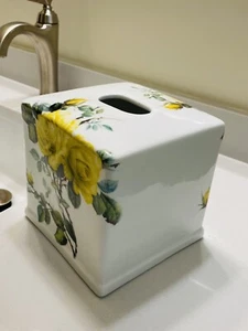 VINTAGE I. Godinger & Co. Ceramic Tissue Box Cover - Traditional - Signed - Picture 1 of 7