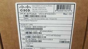 Brand NEW CISCO VIC3-4FXS/DID 4-Port High-Density FXS/DID Voice Fax Interface - Picture 1 of 2