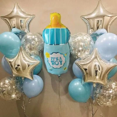 20pcs Boy Christening Birthday Party Inflatable Balloon Set Decor Party Supplies - Image 1 of 4