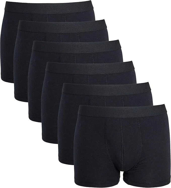 MOLTEN CREEK® Men Boxer Shorts Comfortable Fit Trunks Underpants Waistband Boxer Brief 6 Pack