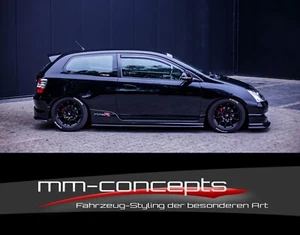 CUP faldones laterales accesorios NEGRO para Honda Civic EP3 MK7 R/S faldones listones  - Imagen 1 de 6