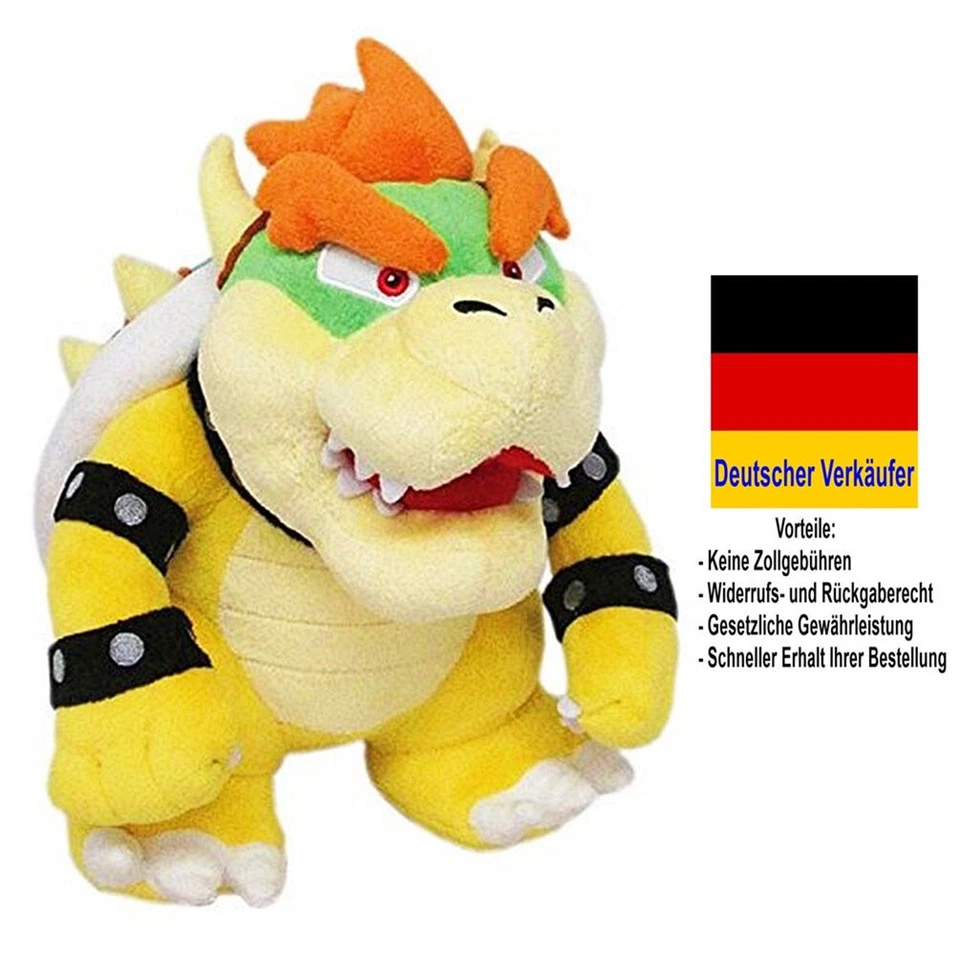 K.A. CMF - Supermario Plüschtier Bowser 26 cm Groß Koopa Stofftier Plüsch Figur