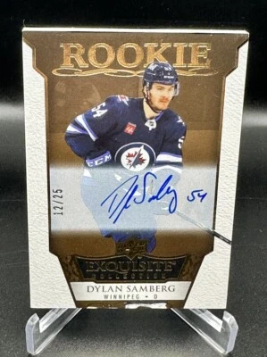 2022-23 UD Exquisite Collection Dylan Samberg Rookie Auto /25 #ERS-DS - Image 1 of 3
