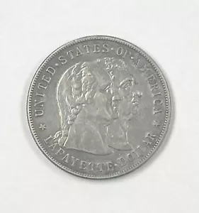 1900 US Mint Lafayette Silver $1 Dollar Coin ~ About Uncirculated ~ Free Ship - Picture 1 of 2