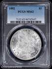 1882-P $1 MORGAN SILVER DOLLAR PCGS MINT STATE 62 | UNCIRCULATED UNC