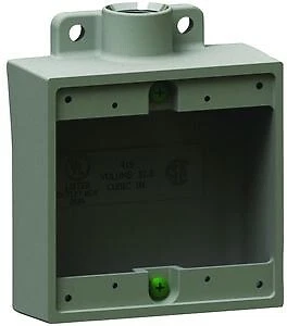 Killark 2FS-1, Cast Device Box, Device Box 2Gang Shlw Al 1/2In, 1 PC