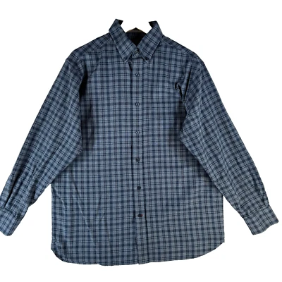 Daniel Crémieux Signature Collection Men Size M Blue Check Cotton Casual Shirt - Image 1 of 4