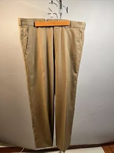 Ermenegildo Zegna Pants Men's 34x27 Straight Leg Flat Front Wool Trousers - Picture 1 of 5