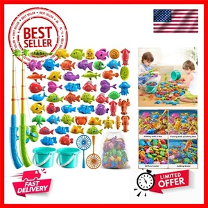 Magnetic Fishing Game Pool Toys for Kids 3-5, Water Table Bathtub Kiddie Part... - Picture 1 of 8