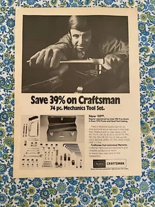 Vintage 1976 Sears Craftsman Print Ad Save 39% On 74 Pc Tool Set Ad Only - Bild 1 von 7