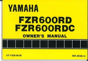 Yamaha Model FZR600RD / RDC Owner's Manual - c1991 - LIT-11626-08-09 - Picture 1 of 4