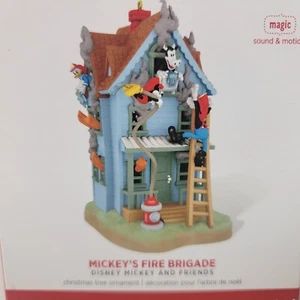 Hallmark Ornament NEW Mickey's Fire Brigade Disney MAGIC 2015 Goofy Clarabelle - Picture 1 of 5