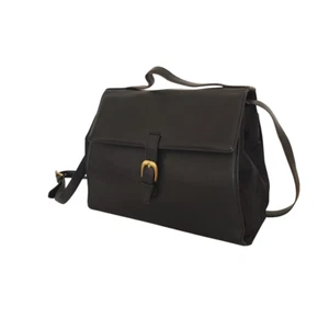 Vintage Bally Leather Bag BALLY Shoulder Black Vintage Handbag Black Authentic - Picture 1 of 10