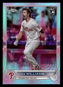2022 TOPPS CHROME SONIC REFRACTOR AQUA/PINK SONIC PULSE LUKE WILLIAMS RC 177/199 - Picture 1 of 2