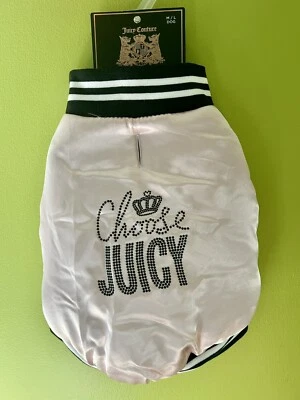 Chaqueta Juicy Couture Rosa Perro M/L Satén Bombardero!  ¡¡NUEVO CON ETIQUETAS!!  Lindo! Foto 1 de 4