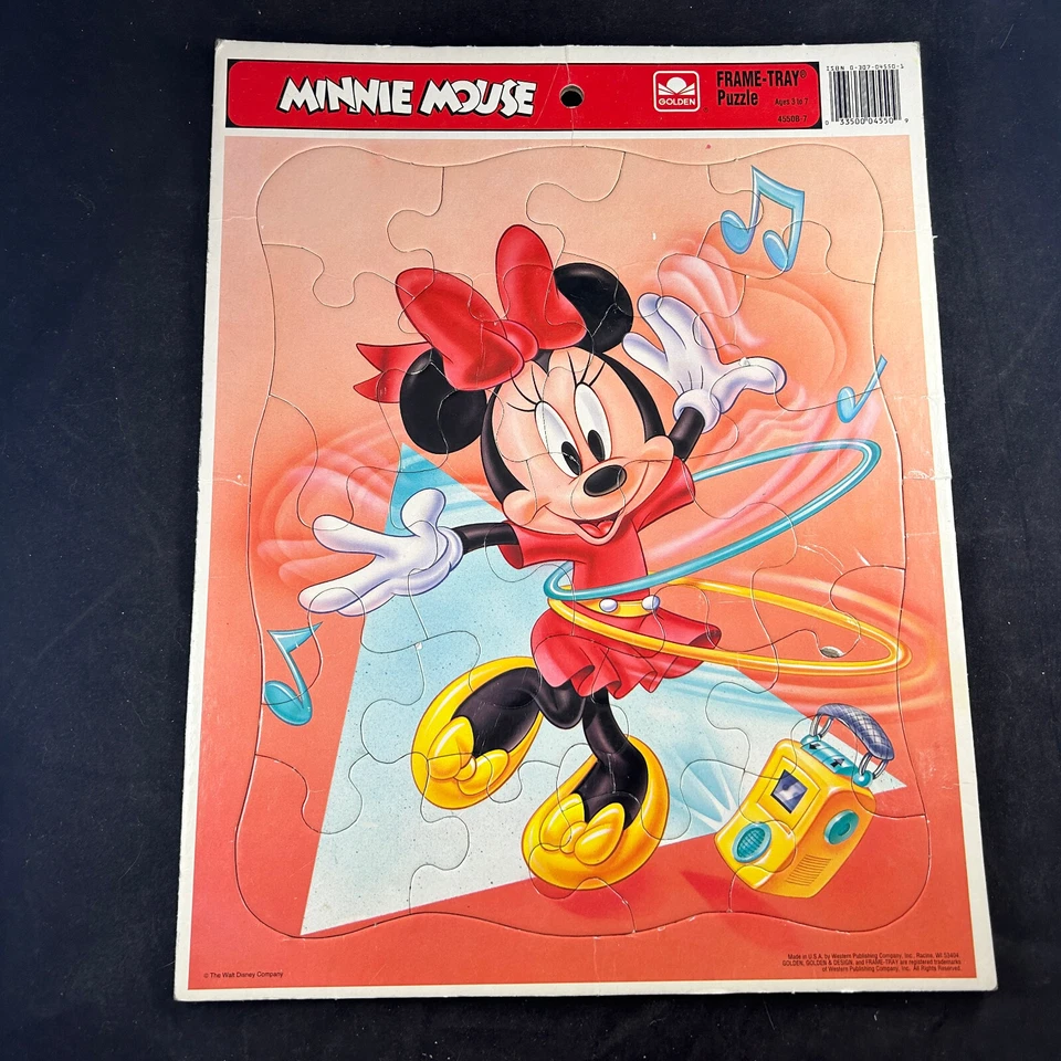 MINNIE MOUSE DANCE WALT DISNEY GOLDEN FRAME TRAY CHILDREN KIDS PUZZLE - WESTERN - Image 1 of 4