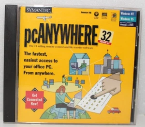 SYMANTEC PC ANYWHERE 32 pcANYWHERE V. 8.0 WINDOWS 95 NT 3.1 DOS VINTAGE SOFTWARE - Picture 1 of 4