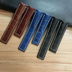Correa de reloj de cuero genuino para pulsera Breitling Navitimer y Avenger - Imagen 1 de 10