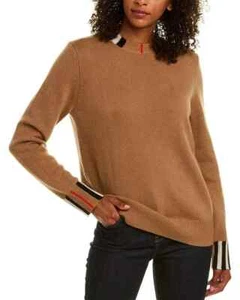 Jersey Burberry para mujer archivo beige ojos 100 % cachemir talla S - Imagen 1 de 10