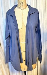 Canyon River Blues Womens Cotton Knit Open Front Cardigan With Hood Sz16-18 Used - Picture 1 of 12