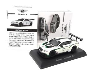 Kyosho 1/64 Bentley Continental GT3 pearl white metal Car Model