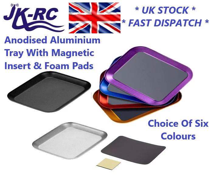 New Aluminium Tray w/Magnetic Insert For Screws, E-Clips, Washers, Body Clips+++ - Image 1 of 1
