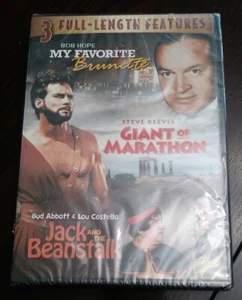 3 Full Length Movies DVD NEW Sealed My Favorite Brunnette Giant of Marathon More - Picture 1 of 2