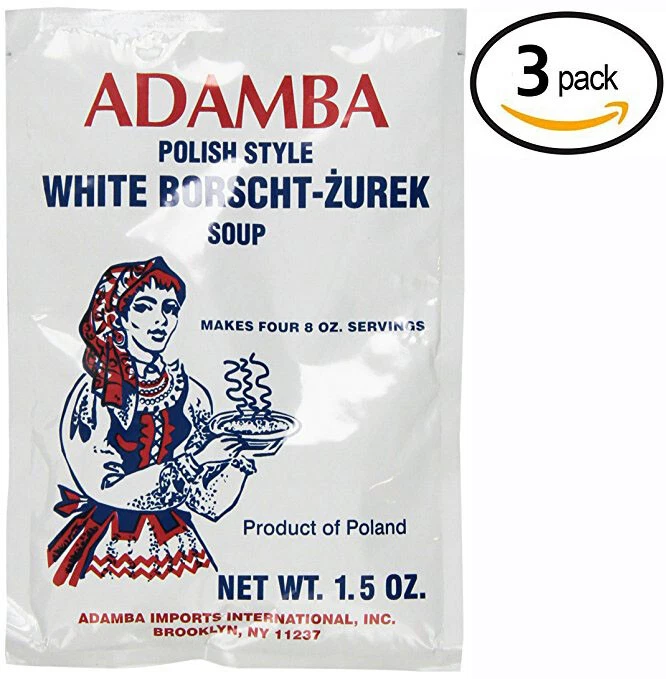 Sopa Adamba Estilo Polaco Blanco Borsch Zurek Vendedor EE. UU. Envío Gratis (Paquete de 3) Foto 1 de 3