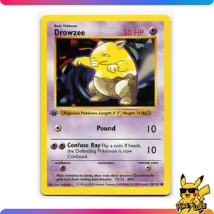 Pokemon Card Drowzee Shadowless 1ª Edición Conjunto Base Común 49/102 - Casi Nuevo - Imagen 1 de 10