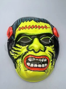 Vintage Halloween Mask Frankenstein Vacuform 70s 80s Deadstock RARE - Picture 1 of 3